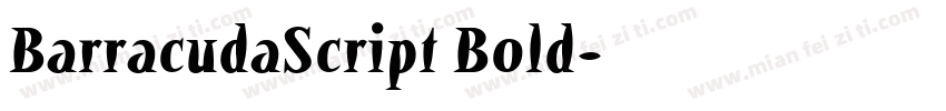 BarracudaScript Bold字体转换